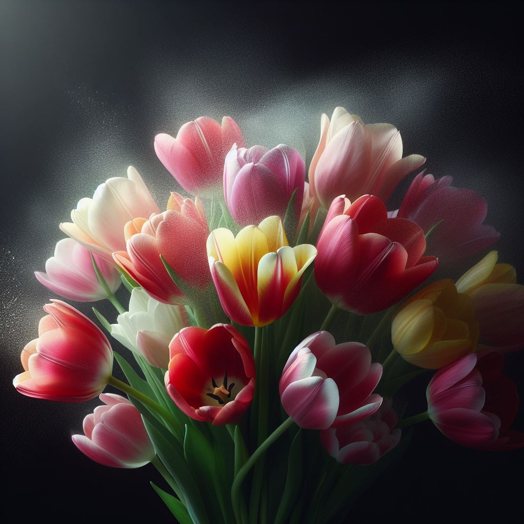 tulpen met toverkracht van kleuren