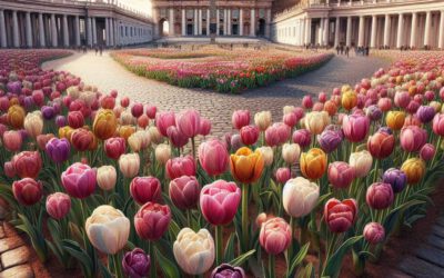 De magie van Nederlandse bolbloemen op het Sint-Pietersplein in Rome